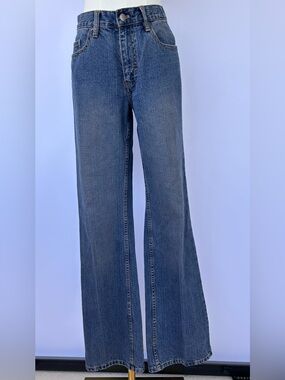 Kenneth Cole New York Women’s Mid-Rise Jeans Wide Leg Medium Wash Size 30/32
